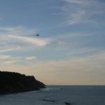 Aereo gira e si avvicina al San Bartolo