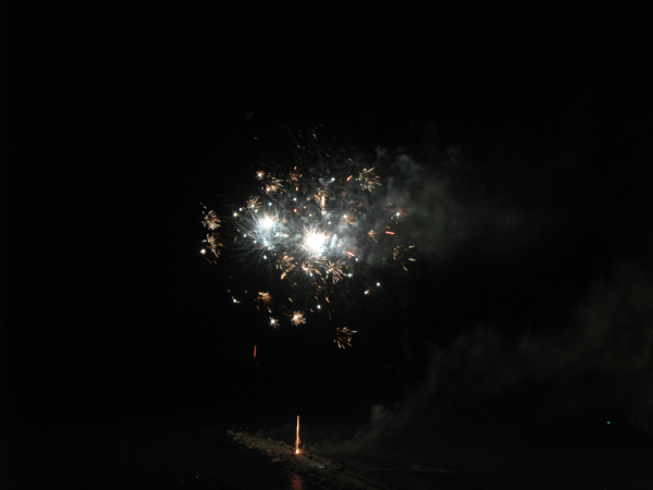 Fuochi d'artificio in Baia Flaminia