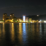 Panorama notturno della Baia Flaminia 