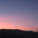 Colori del tramonto dietro il San Bartolo