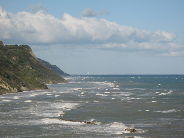 Mare agitato in Baia Flaminia