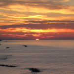 Il momento di massima distanza del sole al tramonto dal Monte San Bartolo