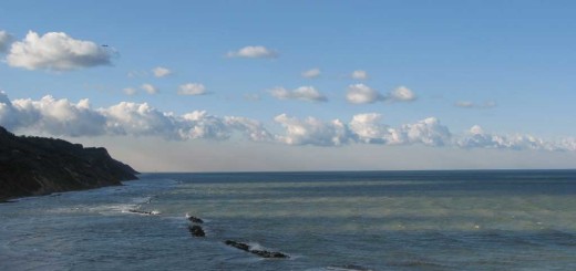 Nuvole particolari sul mare a Baia Flaminia