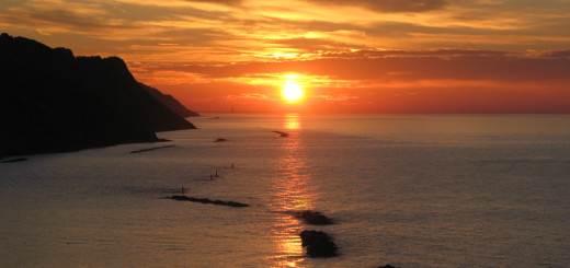 Il tramonto nel suo momento più spettacolare